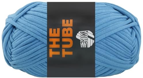LANA GROSSA The Tube | Weiches & gefüllte, ideal geeignet für Home- Accessoires und Taschen | Handstrickgarn aus 60% Baumwolle & 40% Nylon | 200g Wolle zum Stricken & Häkeln | 114m Garn FB 26
