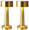 KUWUNG 2 Pack Led Akku Tischlampe Kabellos, Touch Dimmbar Tischleuchte Gold Nachttischlampe, USB Aufladbar Retro Tischlampe Mit 3 Farbwechsel, Flowerpot Geeignet Für Indoor Esszimmer Bar Terrasse