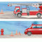 Sunnywall Bordüre Kindermotive Wandbordüre | Motivauswahl | Kinderzimmer 400 cm x 12 cm (Bordüre Feuerwehr)