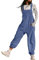 Donna Salopette Gamba Larga Tuta Regolabile Cinghie Regolabili Pantaloni Tasca con Zip Salopette Vestibilità Ampia a Sacchetto Lunga Tuta Blu S