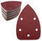 50 Stück Schleifpapier Dreieckschleifer, 120 Körnung 5-Loch Schleifpads Klett Schleifpapier Deltaschleifer Schleifblätter für Dreieckschleifer 140 x 100 mm