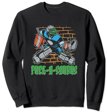 Maske T Rex Tormann Tor - Torhüter Eishockey Torwart Sweatshirt