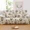 Bishilin Couchbezug Stretch 4 Sitzer, Sofabezug Ecksofa mit Armlehne 235-310CM Landhausstil Bedruckt Blumen Muster Couch Überwurf Sofaüberwurf Beige
