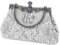 YUEZHAN Abendtasche Damen Clutch Damen Bestickte Perlen Pailletten Abend Handtasche Vintage Umhängetasche Geldbörse Für Hochzeit Braut Abschluss Ball Party Elegante Top Griff Tasche Silber