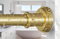Goldfarbene Duschvorhangstange, 91,4 - 248 cm, rostfrei, rutschfest, kein Bohren, Federspannung, Duschstange, verstellbare Gardinenstange für Badezimmer, Fenster, Terrasse