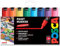 Posca PC-8K Water Based Permanent Marker Paint Art Pens - 8mm Chisel Tip Nib - Set of 8 in Plastic Wallet - Essential Tones