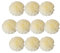 Seidenpapier-Pompons, Seidenpapier-Blumenbälle für Hochzeitsdekoration, Partyzubehör, Bastelpapier, Blumen-Pompons (Elfenbein, 10 Stück, 10 cm)