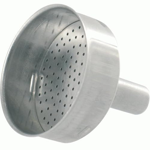 CHEFZOCO Embudo para cafetera Moka italiana, Filtro de Cafetera Moka, Repuesto Cafetera, Recipiente de Café para Moka, aluminio, Diámetro 7.5 cm, Apto para cafeteras de 9 tazas