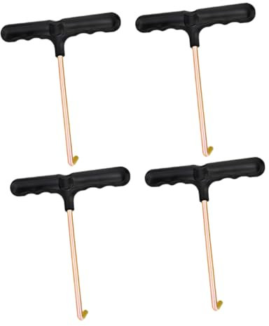 Happyyami 4piezas Extractor De Cordones De Inoxidable para Patines De Hielo Herramienta Portátil para Ajustar Cuerdas De Patinaje Accesorio De Patinaje sobre Hielo y Hockey Multiusos y