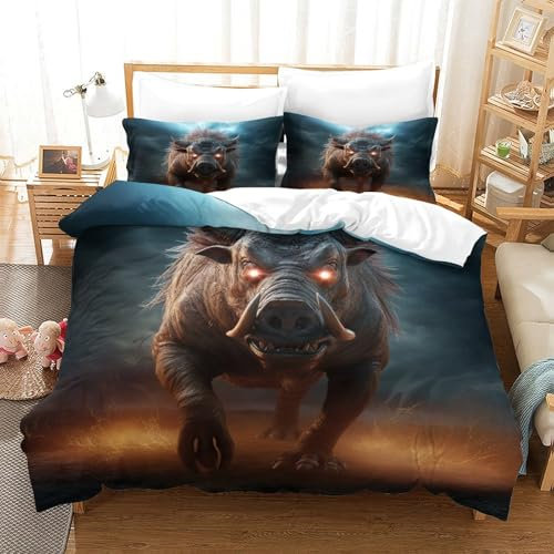 CasCam Warze Bettbezug Bettwäsche Set Kinderbettwäsche-Set Reißverschluss Mit Kissenbezug Betten Set Für Jungen Und Mädchen, Kinder Single(140x200cm)