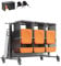 VEVOR Chariot de Chaise Pliante, Capacité de Charge 181 kg, Support Robuste pour 42 Chaises, Organiseur de Rangement Multifonction avec roulettes 360°, pour Salle à Manger, Famille, École, Noir Mat