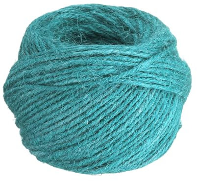 sourcing map Cuerda de yute natural de 164 pies, cuerda de yute de 2 mm, cuerda de yute de color azul brillante