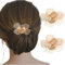 Ypkia 2 Stück Blume Braut Steckkamm Silber Metall Seitenkämme Spaltzahn Haarkamm Hochzeit Haarschmuck FüR Frauen Mädchen (gold)