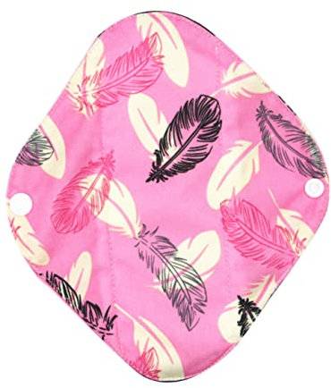 FRCOLOR 5stücke Waschbare Damenbinden Mit Federdruck Wiederverwendbare Menstruationsbinden Für Frauen Mit Druckknöpfen Und Flügeln Umweltfreundlich Und Langlebig