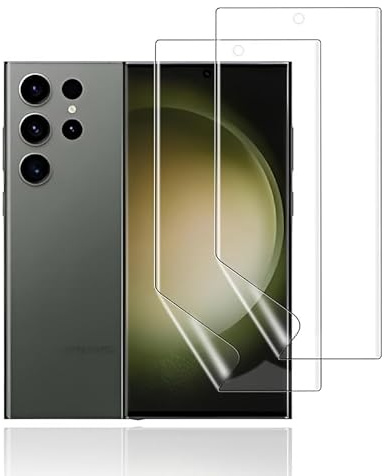 KoasVonson Pellicola Schermo Idrogel per Samsung Galaxy S23 Ultra, 2 Pezzi | TPU trasparente HD, touch sensibile, autoriparante, antigraffio, impronta digitale, riconoscimento facciale, posa guidata