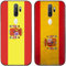 Paquete de 2 fundas de silicona de gel TPU con estampado retro de la bandera de España (para OPPO A11 / A5 / A9 2020)