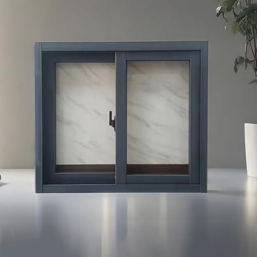 Horizontales Kellerschiebefenster, Scheunenfenster mit Glas und Sichtschutz, Haushaltsschiebefenster mit Schrauben, für Schuppen, Hühnerstall, Spielhaus, Scheunen(Gray,16 * 16in/40 * 40cm)