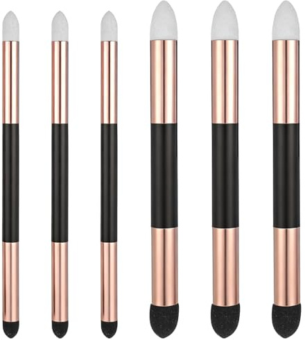 6 Stück Künstler Mischschwamm, Doppelseitiger, Auswaschbarer Schwammpinsel zum Reiben und Polieren, Mischwerkzeuge für Ölpastellkreide, Mischstift, Skizzieren, Aufhellen und Hervorheben, 2 Größen