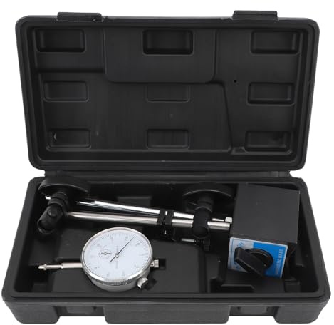 Klanata-Messuhr mit magnetischer Basis – 0,01 mm hochpräzises Messgerät, 0–0,4 Zoll Bereich, 176 lbs maximale Zugkraft mit Feineinstellung