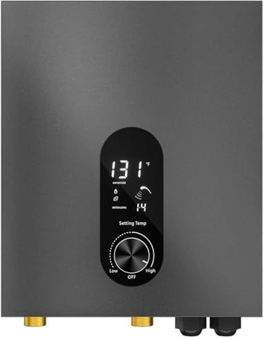 Tankless Water Heater Electric 18KW Instant Hot Water Heater Under Sink, Point of Use Water Heaters with Digital Display for Kitchen Bathroom,220V