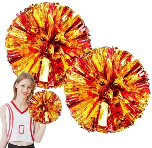 Fröhliche Pompons 2 STÜCKE – Sleek Glänzende Mädchen Pom Jugend