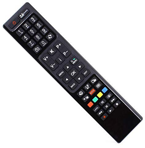 Remote Control for Bush LED24265DVDCNTDW 24 HD Smart TV DVD Player DLED32287HDCNTDFVP LED49292UHDFVP DLED49278HDCNTDFVPA LED24265DVDCNTDFVP ED40292UHDFVP LED40287FHDCNTDFVP DLED55287FHDCNTD