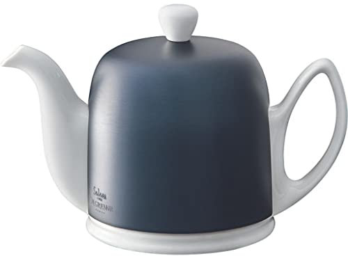 Théière Salam blanche cloche cobalt 4 tasses 70cl