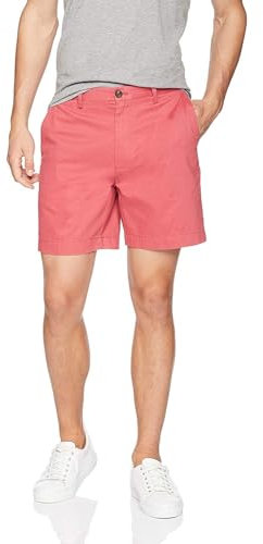 Amazon Essentials Short Chino Coupe Classique, Entrejambe 18 cm Homme, Rouge Framboise, 29W