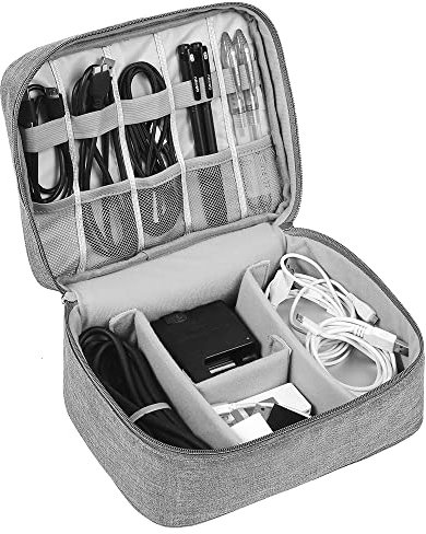 HCFGS Elektronische Tasche - Elektronik zubehör organisator Tasche Cubes Kabel Etui - wasserdicht universal travel Kabel Organizer Tasche (grau)
