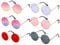 BHGT 6 Stück Partybrillen Hippie Brille Neon Farben Rund John 60's Stil Kreis Hippie Accessoires für Hochzeit Junggesellinnenabschied Foto Requisiten Kostüm Party Club Tanz Props