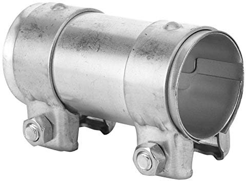 Abrazadera de unión a tope para tubo de escape, conector de tubo de escape de 2 pulgadas / 51 mm, adaptador de unión de abrazadera doble, manga de tubo de escape de acero inoxidable resistente, piezas