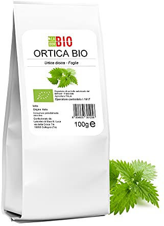 Ortica foglie Bio Italia 100 g - Tisane benessere Decotti Uso in cucina - 100% Naturale LaborBio