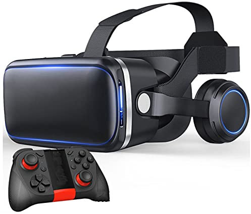 CYLZRCl New VR glasses All-in-one Blu-ray Smart Helmet 3D virtual reality glasses 100° field of view panoramic VR Compatible with 4-6 inch smartphones (Color : 50)