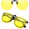 CREYESTAL Clip Gafas de Conducción Nocturna Polarizadas, Antideslumbrantes, Ultraligero, Sobre Gafas Amarillas, Hombre, Mujer, Certificado CE