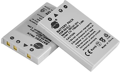DSTE 2pcs EN-EL5 ENEL5 Li-ion Batteries compatibles avec Nikon Coolpix P80, P90, P100, P500, P510, P520, P530, P5100, P6000