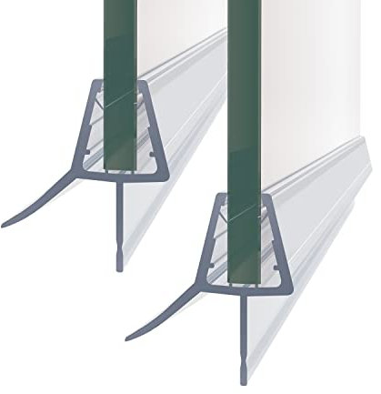 Transparent Ersatz Wasserabweiser Duschdichtung 4 mm/ 5 mm/ 6 mm für Glastür Duschtüren Duschwand Badewanne Duschkabine 2 x 80cm