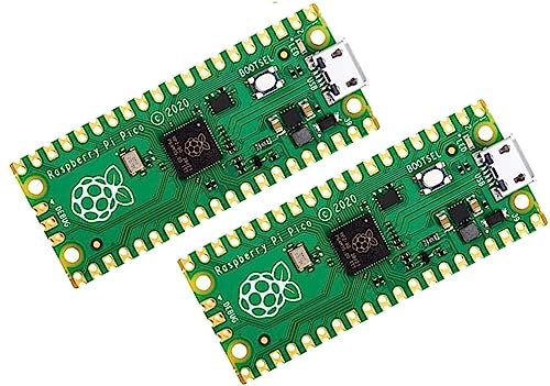 Tarjeta de microcontrolador Flexible, DUBEUYEW Raspberry Pi Pico basada en el procesador Raspberry Pi Dual-Core Arm Cortex M0+ hasta 133 MHz, Compatible con C/C++/Python (2 Piezas)