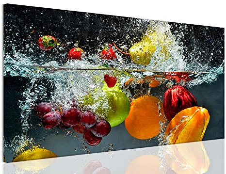 DECLINA, Cuadro Decorativo de Lienzo Impreso de Frutas para Decoración de Pared de Cocina, 70 x 40 cm
