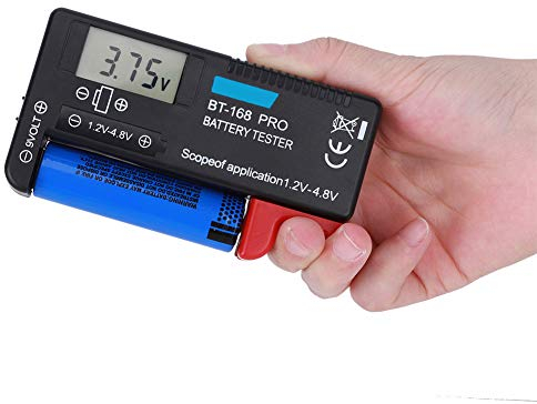 BT‑168pro Batterietester, Digitaler Batterietester für AAA AA 9 V 1,5 V, Haushaltsbatterietester für Kleine Knopfzellenbatterien