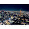 murando - Papier Peint Panoramique Adhésif Ville 392x280 cm - Tapisserie Murale Autocollante Décoration Moderne Chambre Salon - Gris violet - Nuit japon ville architecture d-B-10006-a-a
