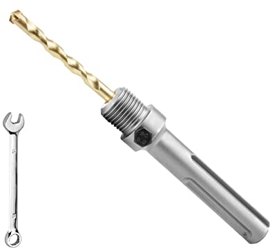 SDS MAX Schaft Verlängerung Aufnahmeschaft für Bohrkronen,120mm Länge,mit M22 Gewinde,inklusive Zentrierbohrer
