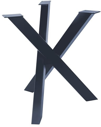 Tischgestell Spider Design Kreuzgestell Schwerlast massiv Tischkufen Stahl Tischbeine Metall DIY Schreibtisch (Anthrazit)