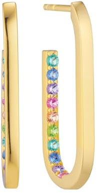 Sif Jakobs Jewellery Damen-Ohrhänger 925er Silber Farbstein One Size, Bunt, Gold 32023994