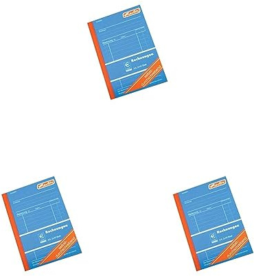 Herlitz 888552 Rechnungsbuch A6, 2 x 40 Blatt, selbstdurchschreibend, 5 Stück (Packung mit 3)