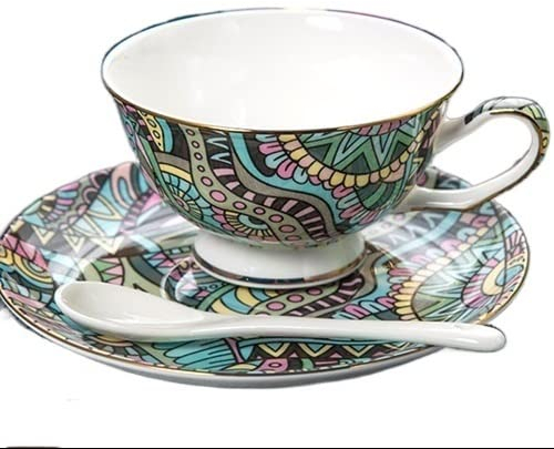 Milchteetasse Top Grade Kaffeetasse kreative europäische Teetasse Set und Untertasse Home Party Nachmittag Teecup Porzellan Nizza Teetasse