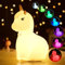 Unicorn Kids Night Light - Warm LED with 7 Colors, Tap Control, Rechargeable Silicone - Perfect for Nursery Decoration