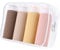 Nanaborn Silikon Reiseflaschen zum Befüllen 100ml Travel Bottles Set 4 Stück Tragbare Reisegröße Behälter Shampoo (Braun)