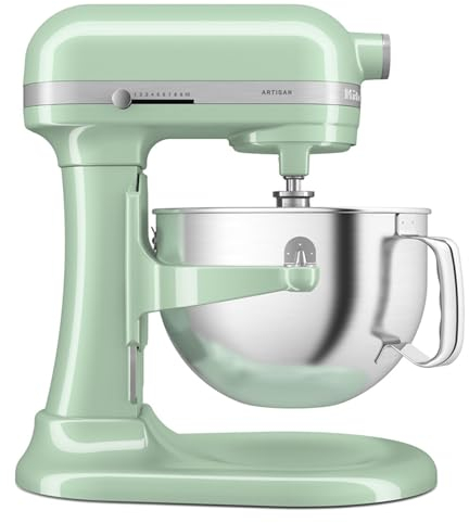 KitchenAid Küchenmaschine - Artisan - Multifunktionaler Küchenroboter mit Schüsselheber - Mit 5 Zubehörteilen - 5,6L - Pistazie