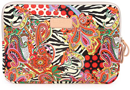 fdsmall Laptoptasche Schutzhülle Wasserdicht Neoprene, Laptop Sleeve Case Laptophülle Notebook Hülle Tasche für Acer/Asus/Dell/Lenovo/HP/Samsung (Große rote Blume, 14 Zoll)