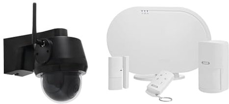 PPIC42520B Schwenk/Neigeaußen Cam & Funk-Alarmanlage Smartvest Basis-Set Einbruchmeldeanlage inkl. Bewegungsmelder & Öffnungsmelder - Testsieger - Fernzugriff iOS & Android App - weiß - 77442